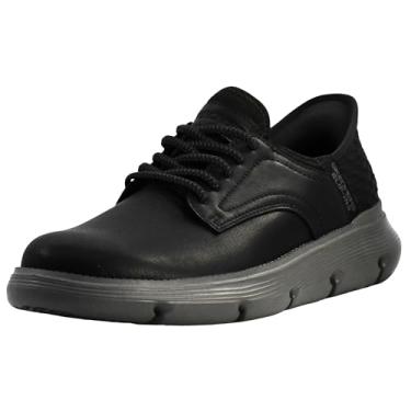 Imagem de Skechers Mocassim masculino slip ins Garza-Gervin casual sem cadarço, Preto/Carvão, 43