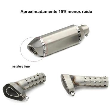 Imagem de Silenciador Universal Para Motocicleta, Catalisador Frontal E Médio, E