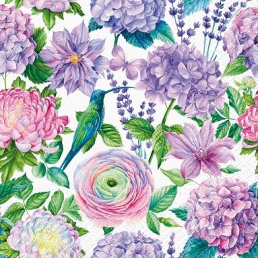 Imagem de Abbott Collection Guardanapos descartáveis Lancheon Purple Delight. Pacote com 20 - Papel, Roxo/Rosa (16 cm quadrado)