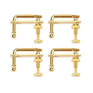 Imagem de MUNEFE 4PCS String Ajuster, Ajustador de cordas de ouro, ajustadores de cordas de violino, adequado para garantir uma operação suave e precisa do sintonizador fino (ouro)