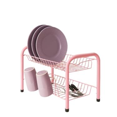 Imagem de Escorredor De Louça Rosa Duplex Beliche 13 Pratos 6 Copos