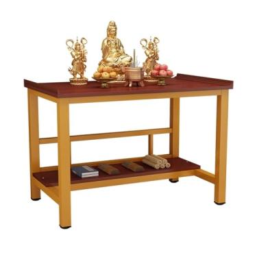 Imagem de Mesa do Altar do Santuário Casa estilo chinês mesa de buda camada única simples varanda incenso oferta(140cm)