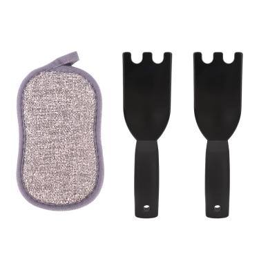 Imagem de Goktvai 2un. Raspador de Grelha para George Foreman, Plástico Resistente Ao Calor Raspador Grelha com Ranhuras com Pano de Esponja para Fácil Limpeza