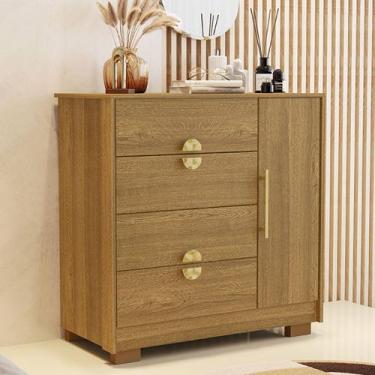 Imagem de Cômoda Quarto 95cm com 1 Porta Sapateira Kenia V01 - D'Rossi - D Rossi