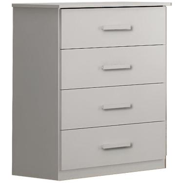 Imagem de Cômoda Rubi Branca 4 Gavetas Leifer Móveis