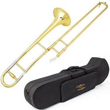 Imagem de Trombone Glory GTD-2 B de latão plano com estojo e bocal 12C