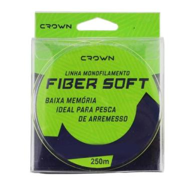 Imagem de Linha Monofilamento Fiber Soft Amarelo Fluorescente 250m - Crown