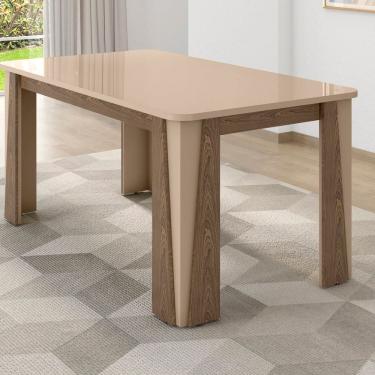 Imagem de Mesa para Sala de Jantar 6 Lugares Opera Cinza/Carvalho