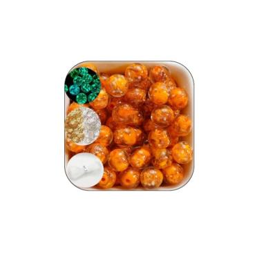 Imagem de 200 peças de contas de vidro luminosas redondas de 8 mm que brilham no escuro com furos para fazer joias, pulseiras, brincos, colar, brilhante, solto, espaçador, bola, miçanga, kit de artesanato DIY