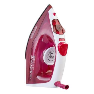 Imagem de Ferro Vapor Black & Decker FX2250 - Base Antiaderente, Rosa, 1200W, 22