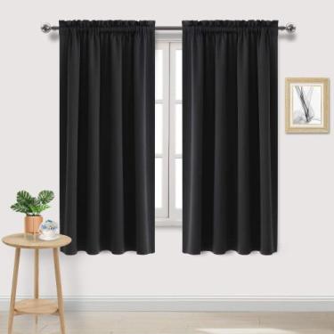 Imagem de Cortinas Blackout DWCN com isolamento térmico 132x160cm pretas