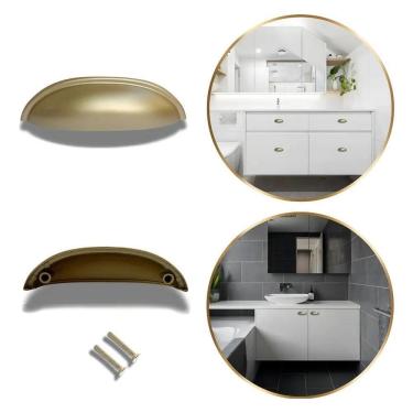 Imagem de 2X Kit 10 Puxador De Gaveta, Armário, Modelo Concha Coloni