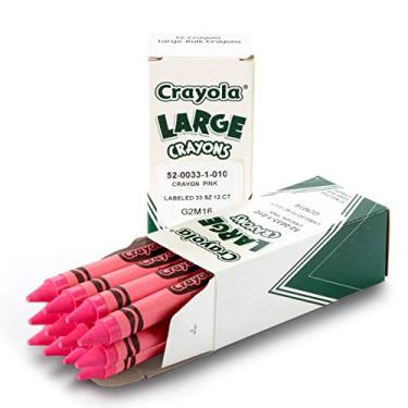 Imagem de Crayola Large Crayons, Carnation Pink, Art Tools for Kids, 12 Count, 4" x 7/16"