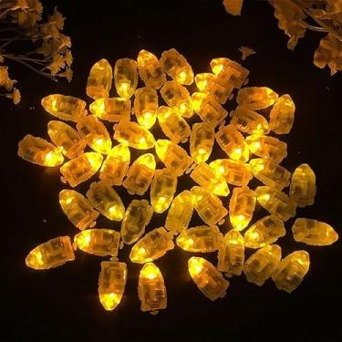 Imagem de 50pcs Mini Luzes De Balão Led Decoração De Festa De Aniversário, Enfeite De Natal(Branco quente)