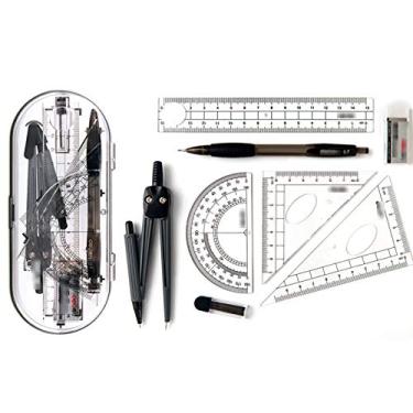 Imagem de Bússola de desenho ferramenta de desenho para estudantes multifuncional conjunto de bússola, peças conjunto de geometria matemática conjunto suprimentos para estudantes e desenhos de ing