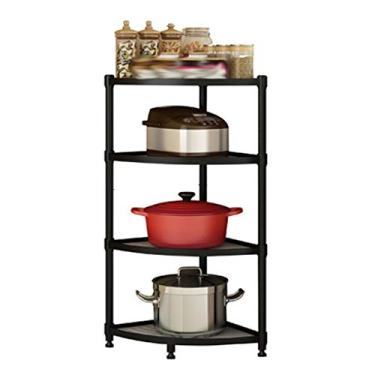 Imagem de AKALNNB Rack de padeiro de cozinha multicamadas rack de cozinha armário despensa balcão prateleira organizador rack rack rack panelas rack armazenamento rack prateleira organizador (cor: , tamanho: S