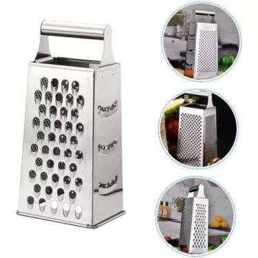 Imagem de Ralador de inox 4 lados multifuncional para queijo legumes frutas e ch