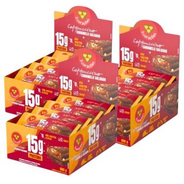 Imagem de 3x Barra Proteica 3 Corações Cappuccino Caramelo Salgado 12 Unidades 5