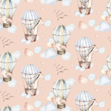 Imagem de Papel De Parede Animais Infantil Aquarela Adesivo Lavável Autocolante 