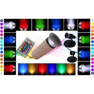 Imagem de Lanterna Cromoterapia Profissional 16 Cores Cabo 3 M + Base de Apoio -