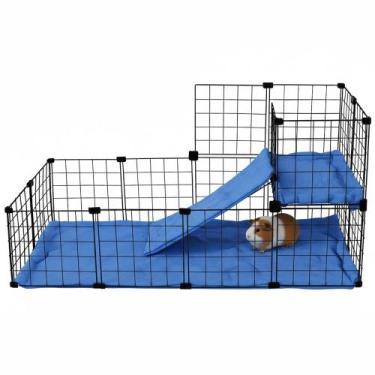 Imagem de Cercado Porquinho da Índia 2 Andares com Soft 60x120x60cm Aramado Pret