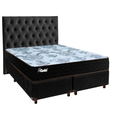 Imagem de Kit Cama Box + Cabeceira + Colchão Casal Molas Ensacadas - Life Gold - Paropas