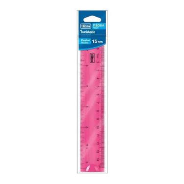 Imagem de Regua 15cm flexivel rosa tilibra
