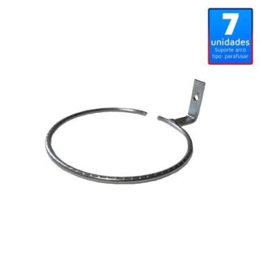Imagem de 7 Suportes Anel 10cm Arco Parafusar Parede, Painel, Sem Vaso - TMTSUPO