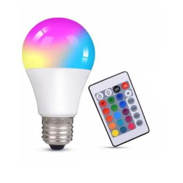 Imagem de Lampada Cromoterapia Muda Cores Controle Remoto - NoBrand, 5 UN