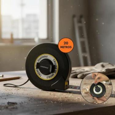 Imagem de Trena Métrica Fibra de Vidro Profissional Uso Doméstico Ferramenta Med