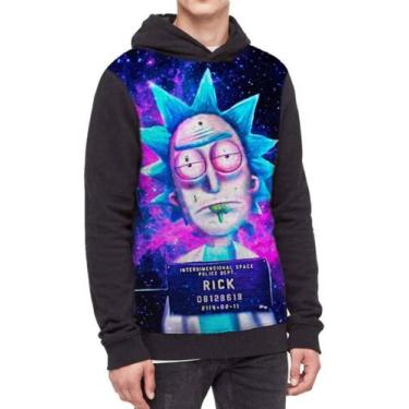 Imagem de Moletom Com Capuz Rick And Morty Full Print Ref:43 - smoke, Preto, GG