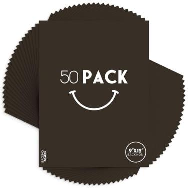 Imagem de Golden State Art, Tapete de fotos sem cortes 22 x 30 cm - Tapetes pretos sem cortes para projetos DIY, quadros de apresentação, artesanato, impressões (pacote com 50)