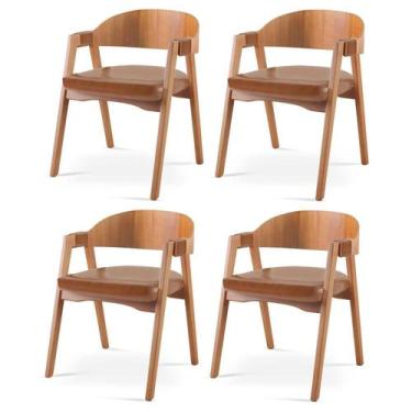 Imagem de Kit 4 Cadeiras para Sala de Jantar Luna - Zurc Decor