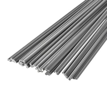 Imagem de 20 hastes de solda de plástico de 20 cm tiras de soldagem de PVC para soldador de plástico, para-choques de carro, reparo de caiaque, cinza