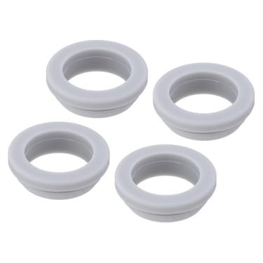 Imagem de 4 peças de encaixe com ilhós de borracha diâmetro 28 mm ID 23 mm largura ranhura estreita 2,5 mm vedação anti-arranhões para tubos de cabo de caixa elétrica cinza