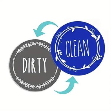 Imagem de Ímã de lava-louças, placa limpa e suja, dupla face limpa/suja para máquinas de lavar louça de aço inoxidável, utensílios magnéticos para casa e cozinha ou acessórios