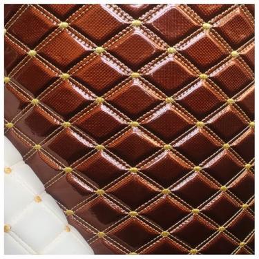 Imagem de Revestimento de espuma de vinil de couro sintético acolchoado de PVC - automotivo, forro de cabeça, estofamento de móveis, projetos DIY, decoração de casa, almofada de linho, tecido de lona (vermelho