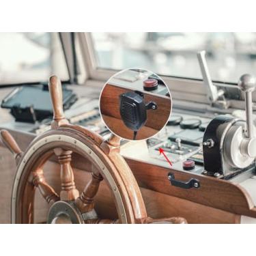 Imagem de Suporte de clipe de cinto de rádio para rádios portáteis e alto-falantes de ombro | para BaoFeng, Icom, Kenwood, Yaesu | Base de montagem segura com parafusos