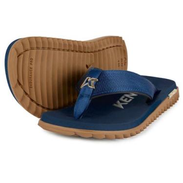 Imagem de Sandália Kenner Kivah Masculina - Azul e Marrom, 40