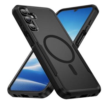 Imagem de Teayoha Capa para celular Samsung Galaxy A15 5G, [compatível com Magsafe] [Teste de queda de grau militar] Capa protetora magnética resistente à prova de choque -16.5 cm (preto)