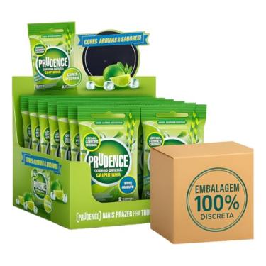 Imagem de Camisinha Prudence Homem Caixa C/ 12 Pacotes 100% Discretos (Caipirinha)