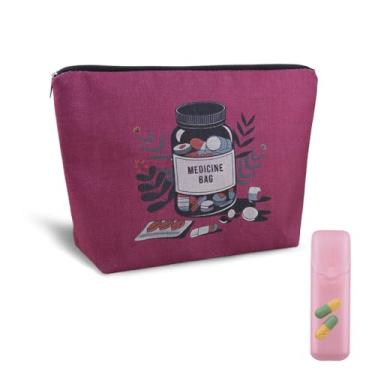 Imagem de Bolsa de medicamentos para organizador de comprimidos de medicamentos para viagem, farmácia, acampamento, kit médico, enfermeira, médico, presentes, bolsas, presentes para pacientes hospitalares