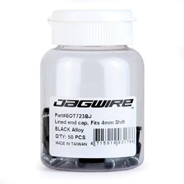 Imagem de Jagwire Embout de Gaines Gears Extended – 50 peças, extremidades forradas – 4 mm de câmbio – Preto – Liga (50 peças) – WS, Preto