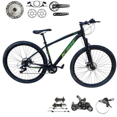 Imagem de Bicicleta Aro 29 Ksw Xlt 12 Velocidades Freio Hidraulico (PRETO/VERDE, 21)