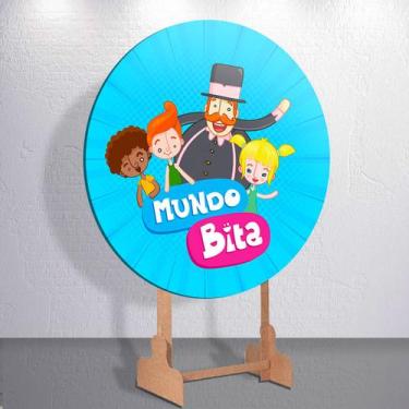 Imagem de Capa Painel Redondo 50x50cm Festa Infantil Mundo Incrível do Bita Mini