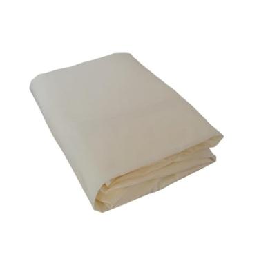 Imagem de Lençol de Elástico Solteiro Beliche 78cm x 1,88m x 30cm Percal 200 Fios 100% Algodão Marfim Arrumadinho Enxovais