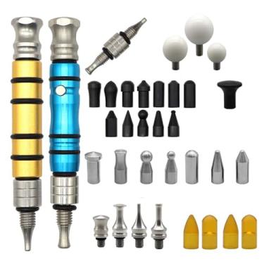 Imagem de Kit de ferramentas de reparo de amassado Tap Dow de 34 peças, ferramentas de remoção sem pintura, ferramentas de reparo de amassados de tanque de gasolina de motocicleta de carroceria automotiva