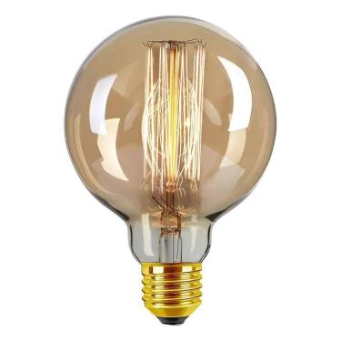 Imagem de Lampada Vintage Retro G80 Filamento De Carbono 40W E 220V