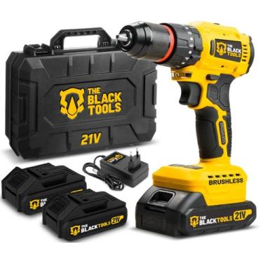 Imagem de Furadeira Parafusadeira Profissional Brushless 02 Baterias The Black T