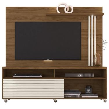 Imagem de Estante Home Tv 65 Polegadas 2 Portas 182cm Frizz Madetec Naturale Off White